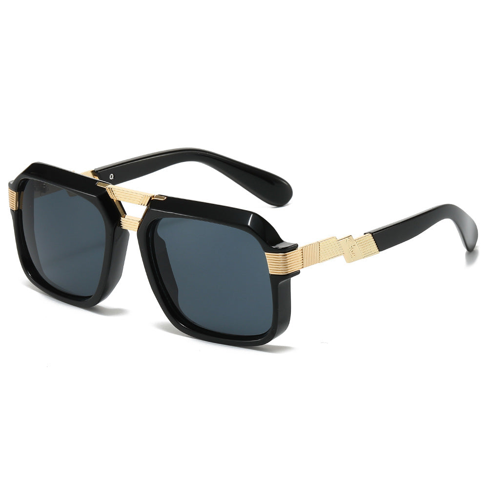 Oversized quadratische Sonnenbrille mit metallischen Details Brehn