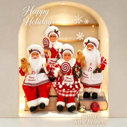 Nostalgische Weihnachtsmann Figur mit Lebkuchen-Keks Brehn