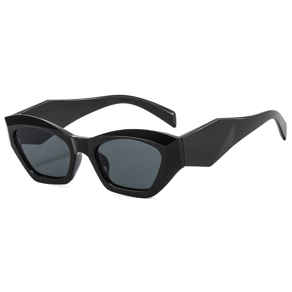 Damen geometrische Designer-Sonnenbrille mit funkelndem Rahmen Brehn