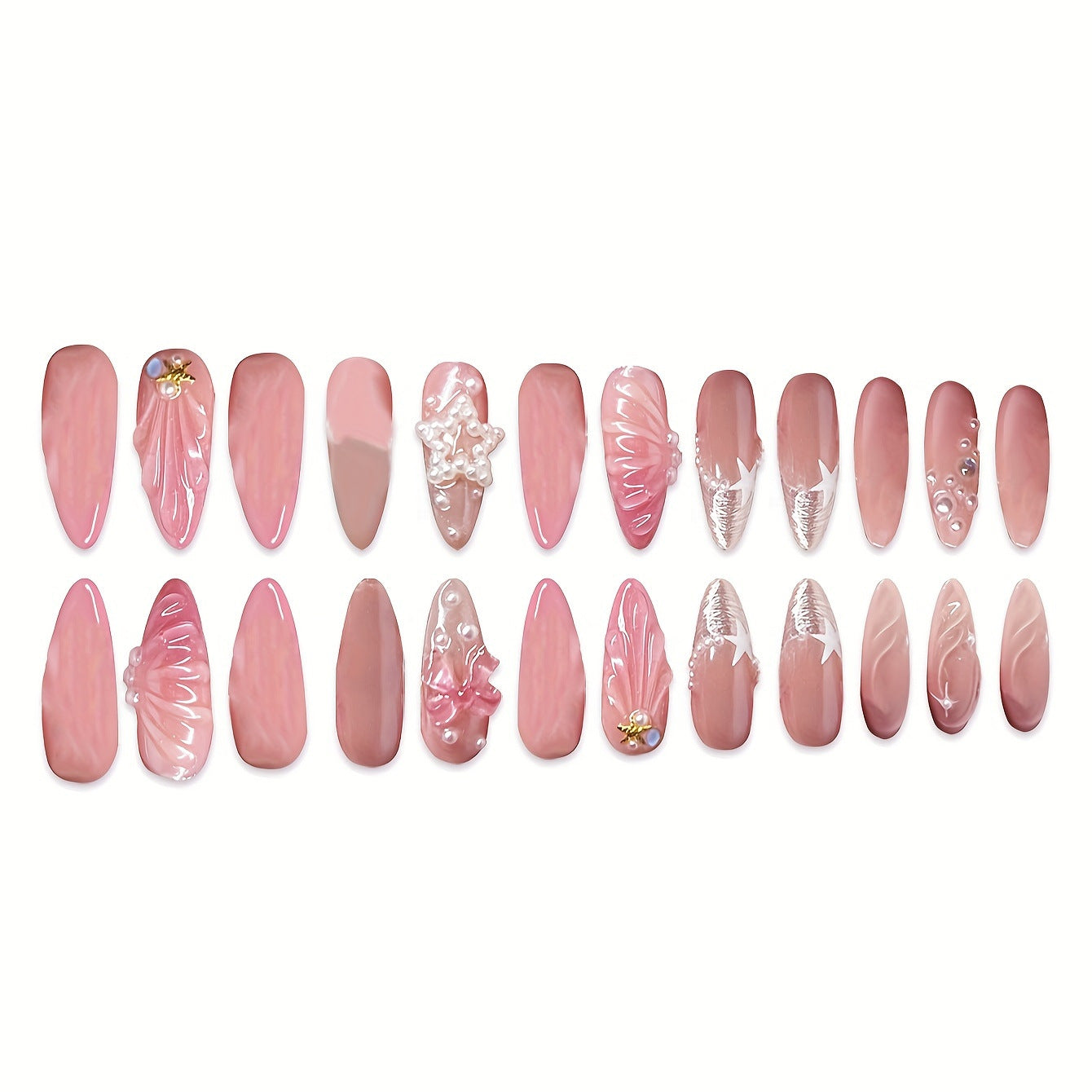 Nautisches Press-On Nagelset Brehn