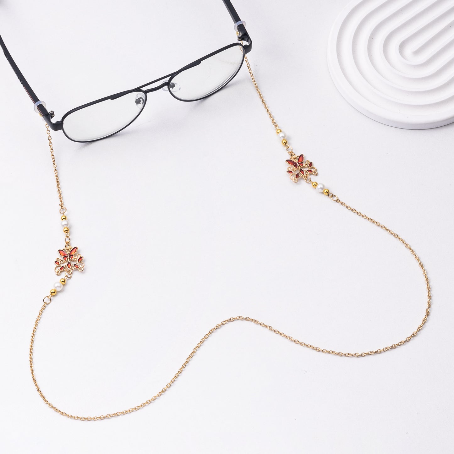 Elegante florale Brillen Kette Brehn