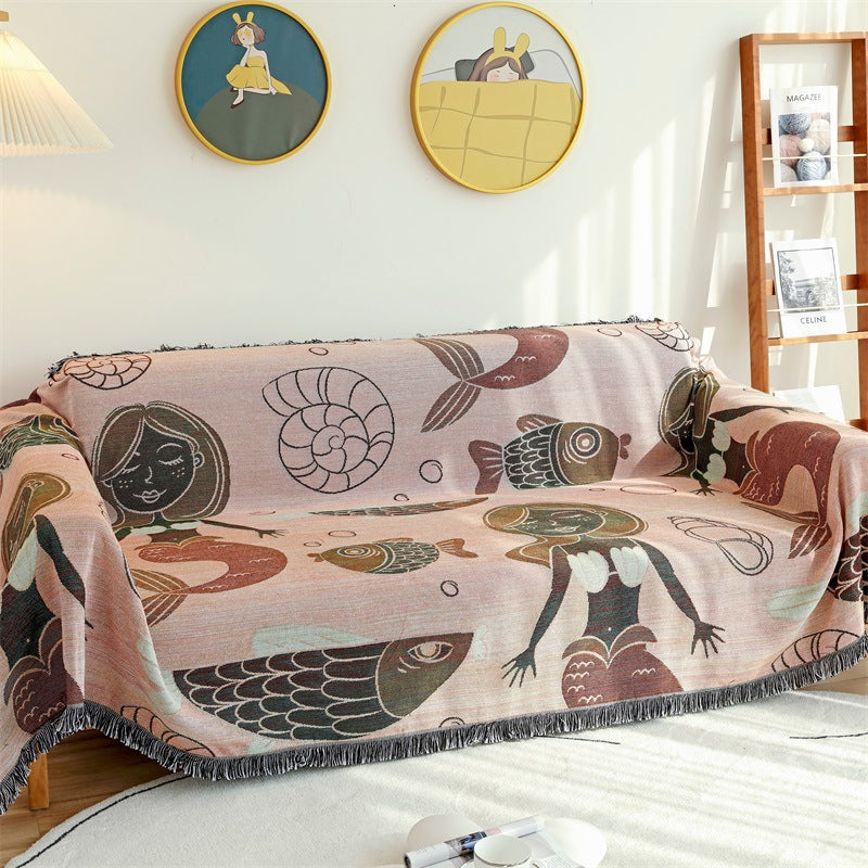 Künstlerisches Cartoon-Themen Sofa Überwurf