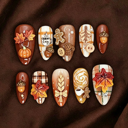 Kreatives Kunstnagelset mit Herbstmotiven Brehn
