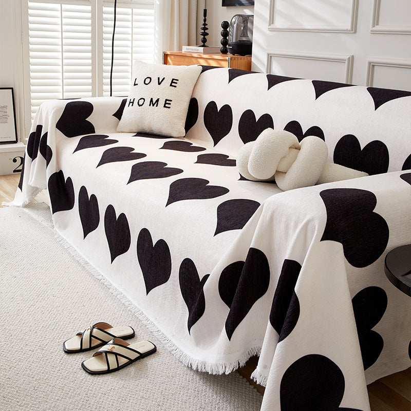 Herz Muster Sofa Wurfdecke