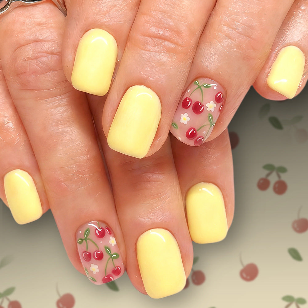 Künstlerische kirschmotivierte Gel-Nagelkunst Brehn