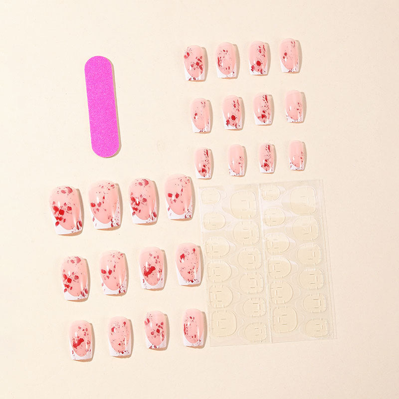 Künstlerische Blutstropfen Acryl-Nagelerweiterungen Brehn