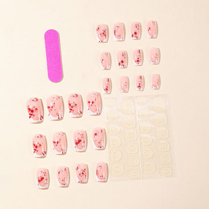 Künstlerische Blutstropfen Acryl-Nagelerweiterungen Brehn
