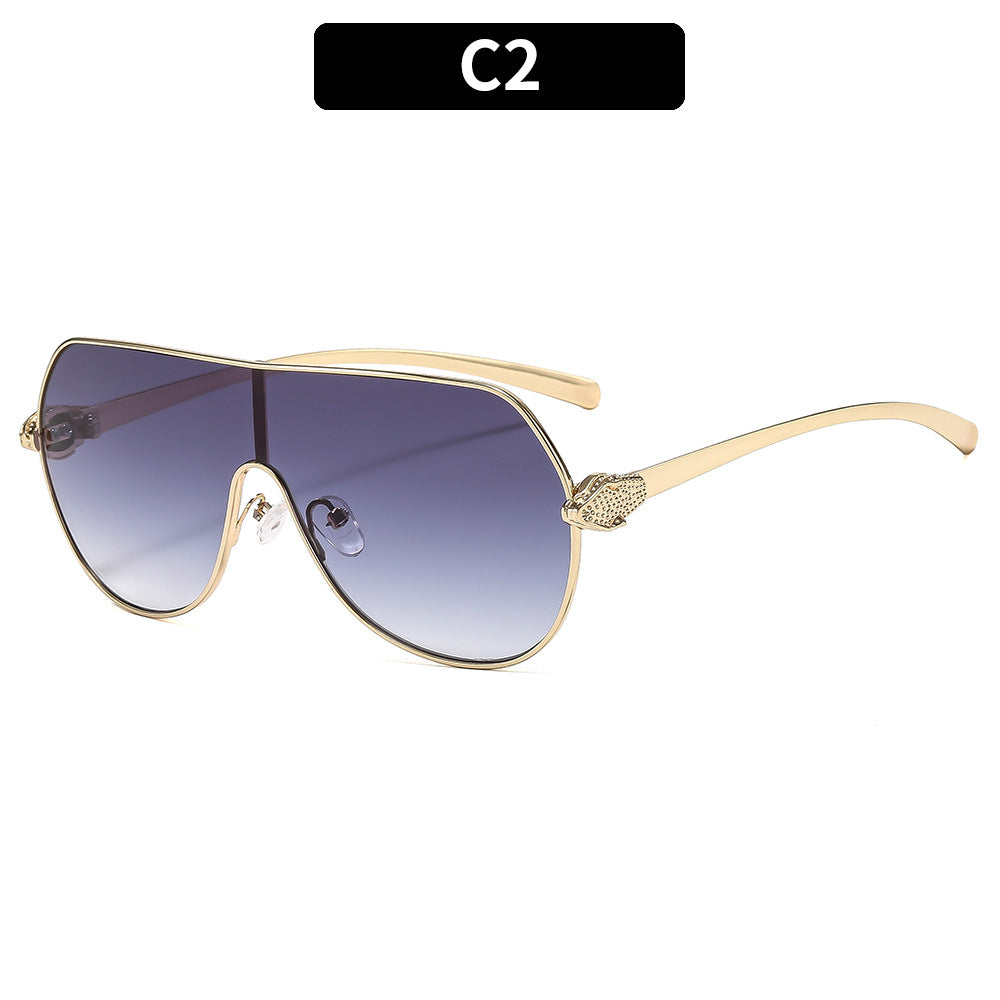 Elegantes Aussehen Stylische Oversize Schild Sonnenbrille