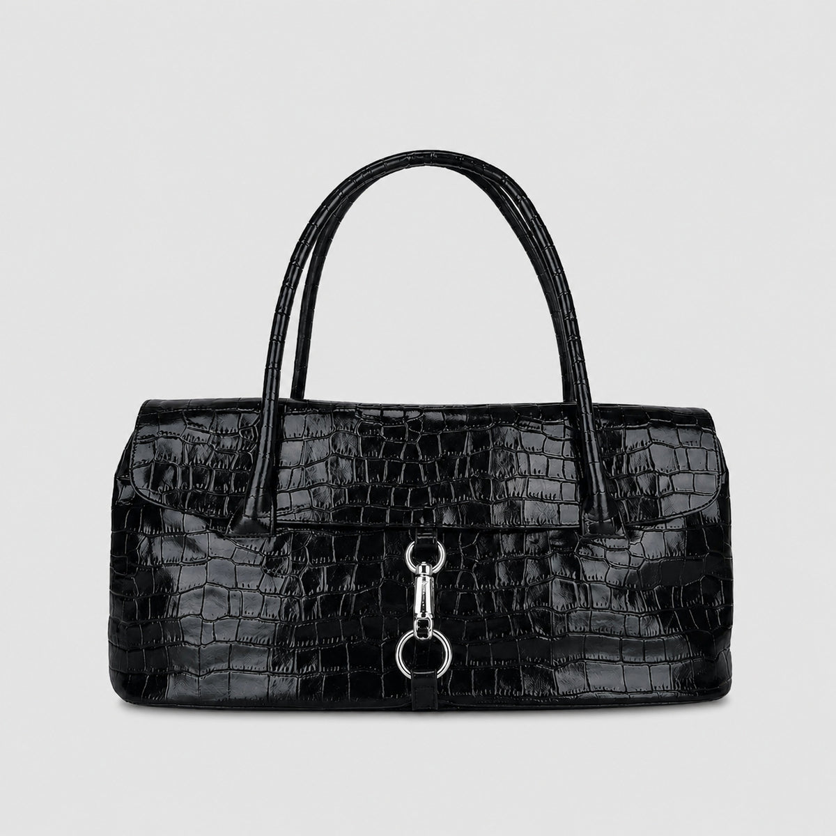 Elegante Krokodilmuster-Handtasche