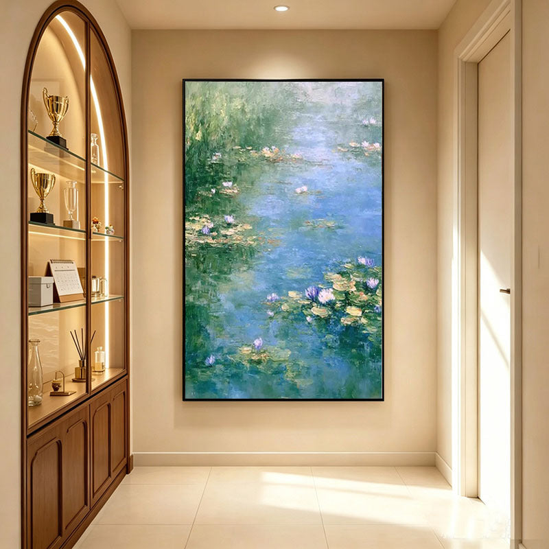 Großes impressionistisches Blumenbild auf Leinwand