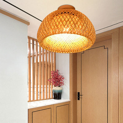 Woven Bamboo Pendelleuchte