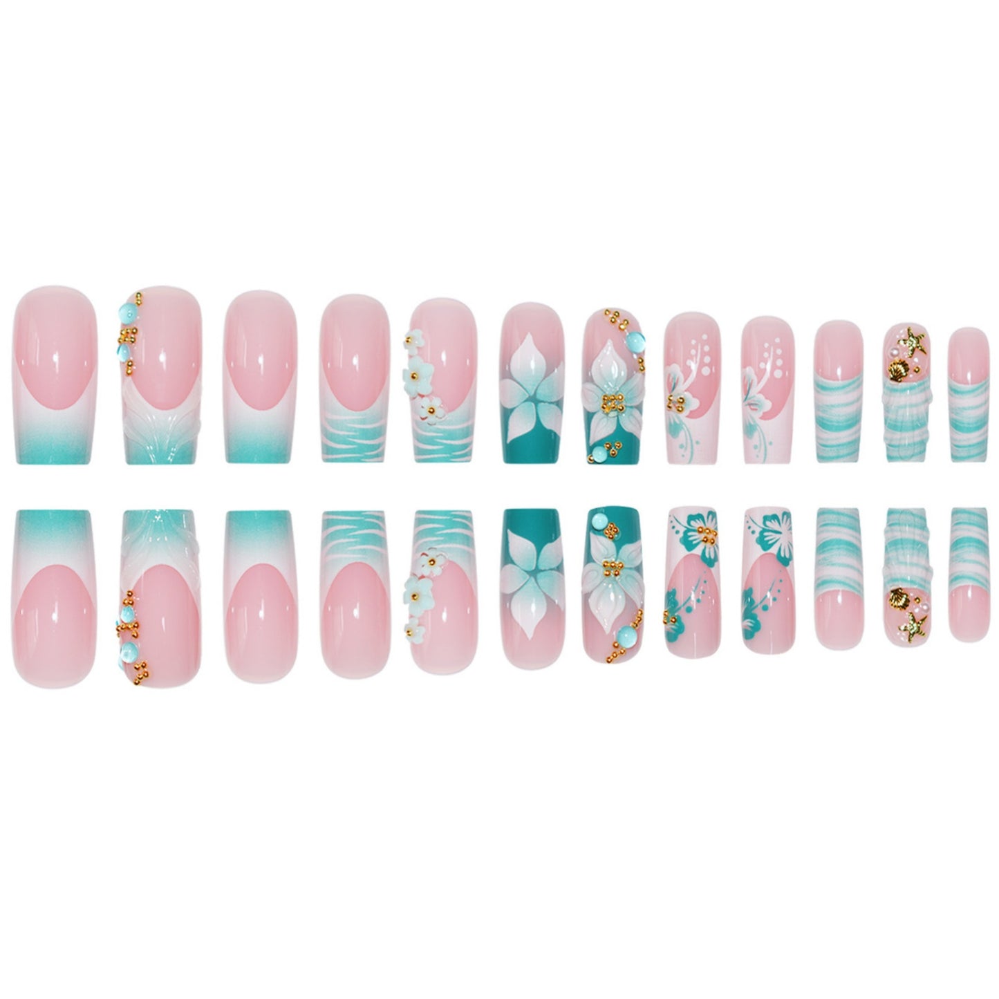 Floral Art Press-On Nails Brehn