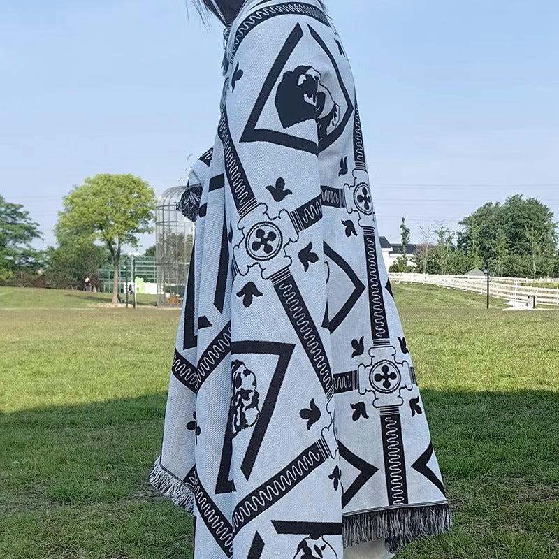 Stylische geometrische Druck-Wurfdecke