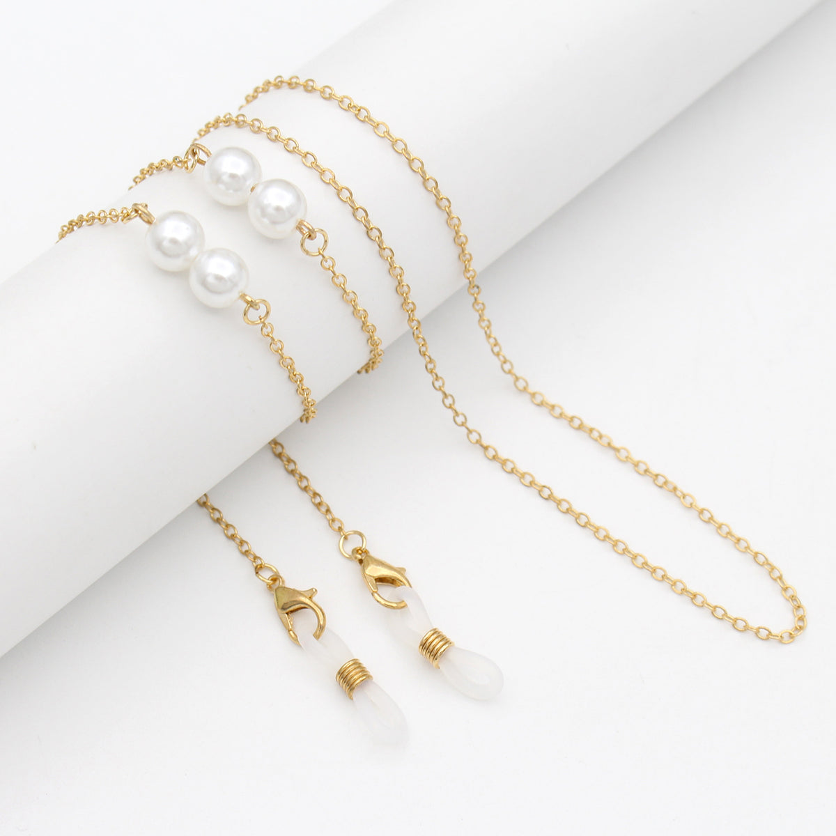 Elegante Perlen-akzentuierte Brillenbandkette Brehn