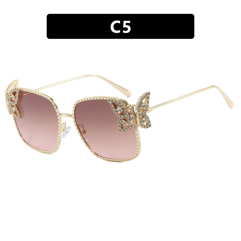 Damen extravagante Brille mit funkelnden Akzenten Brehn