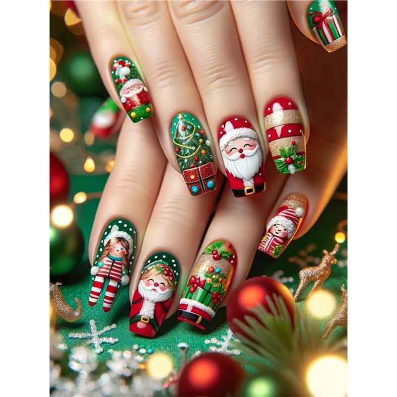 Festliche Feiertags Themen Nagelkunst Brehn