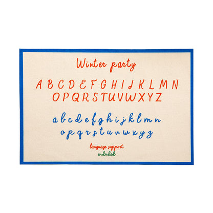 Kinder-Lern-Tischset mit Alphabet-Aufdruck und abwischbarer Oberfläche Brehn