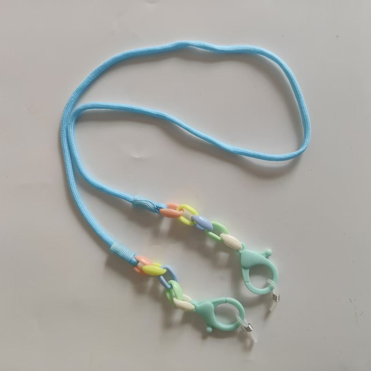 Brillenhalterkette mit Bunten Perlen und Stabilen Clips Brehn
