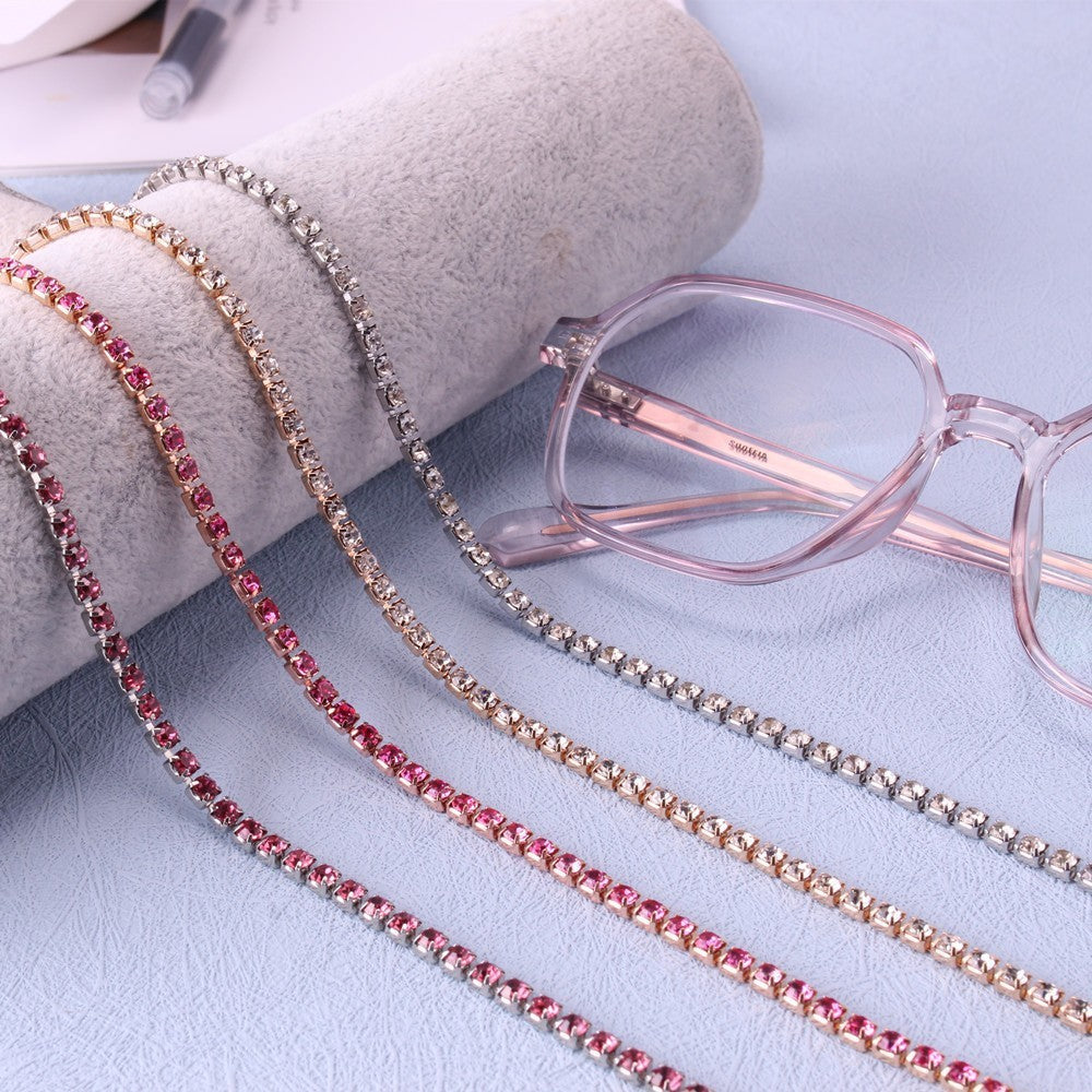 Glitzernde Strass Brillen Kette Brehn