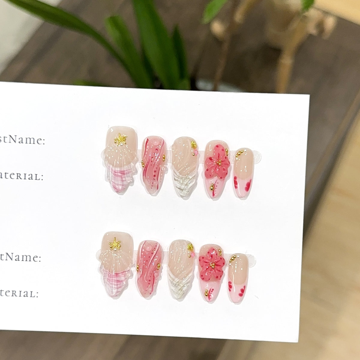 Blumen Design Press-On Nagel Kunst Set