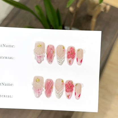 Blumen Design Press-On Nagel Kunst Set