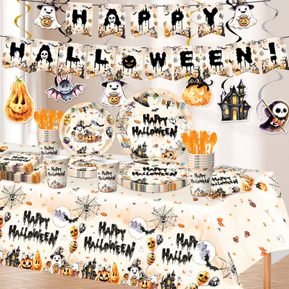 Papierservietten-Set mit Halloween-Motiven und detailreichem Druck für Partydekoration