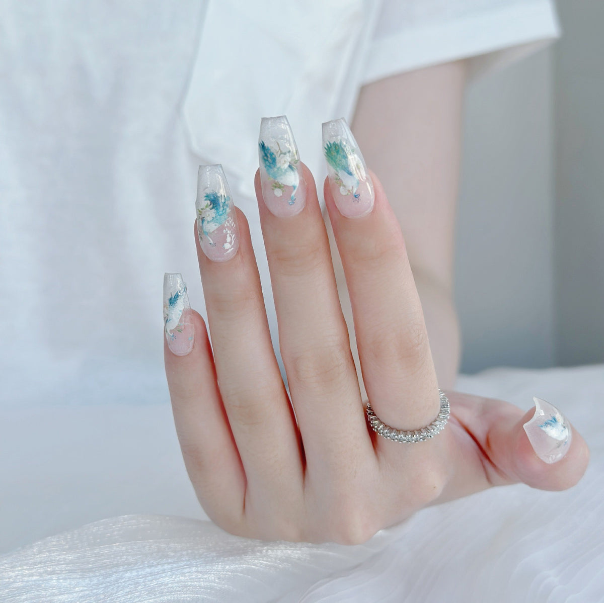 Dekoratives Floral Press-On Nagelkunstset  1791774223