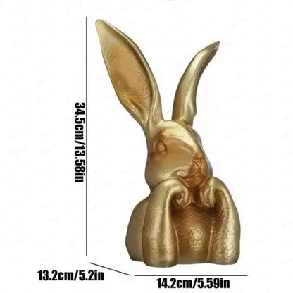 Dekorative Goldene Kaninchen Skulptur Brehn