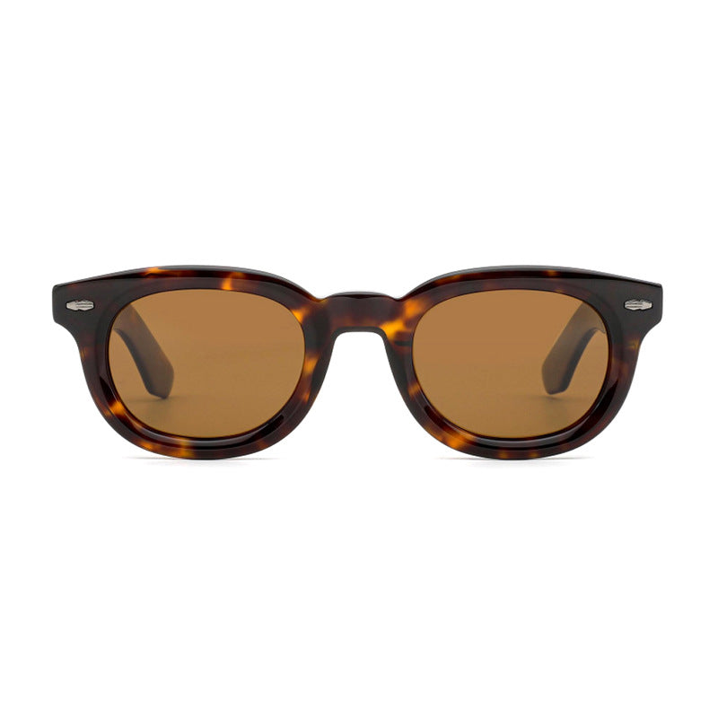 Damen retro-inspirierte Sonnenbrille mit breitem Schildpatt-Rahmen und harmonischen Gläsern Brehn