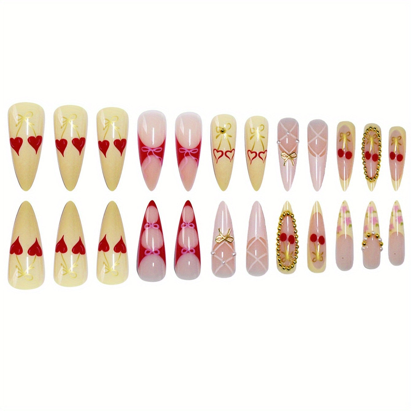 Bunte Künstlerische Press-On Nagelkunst Brehn