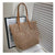 Elegante Basttasche mit Hochwertigen Ledergriffen Brehn