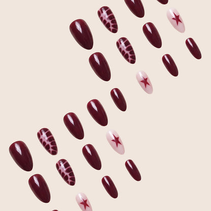 Künstlerisches Stiletto Druck-Ziegel Nageldesign