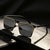 Herren moderne rechteckige Sonnenbrille Brehn