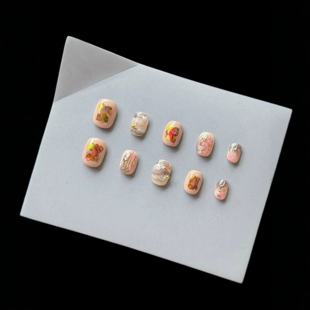Künstlerisches Floral Design Press-On Nagelset  1791774497