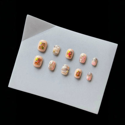 Künstlerisches Floral Design Press-On Nagelset  1791774497