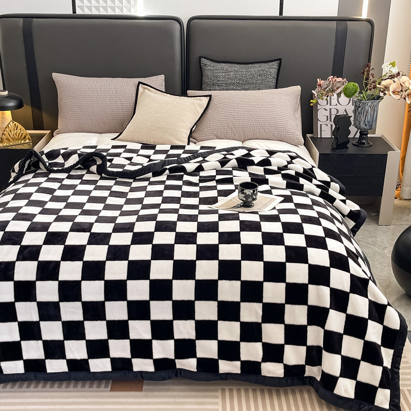 Blumengemusterte Fleece-Wurfdecke Brehn
