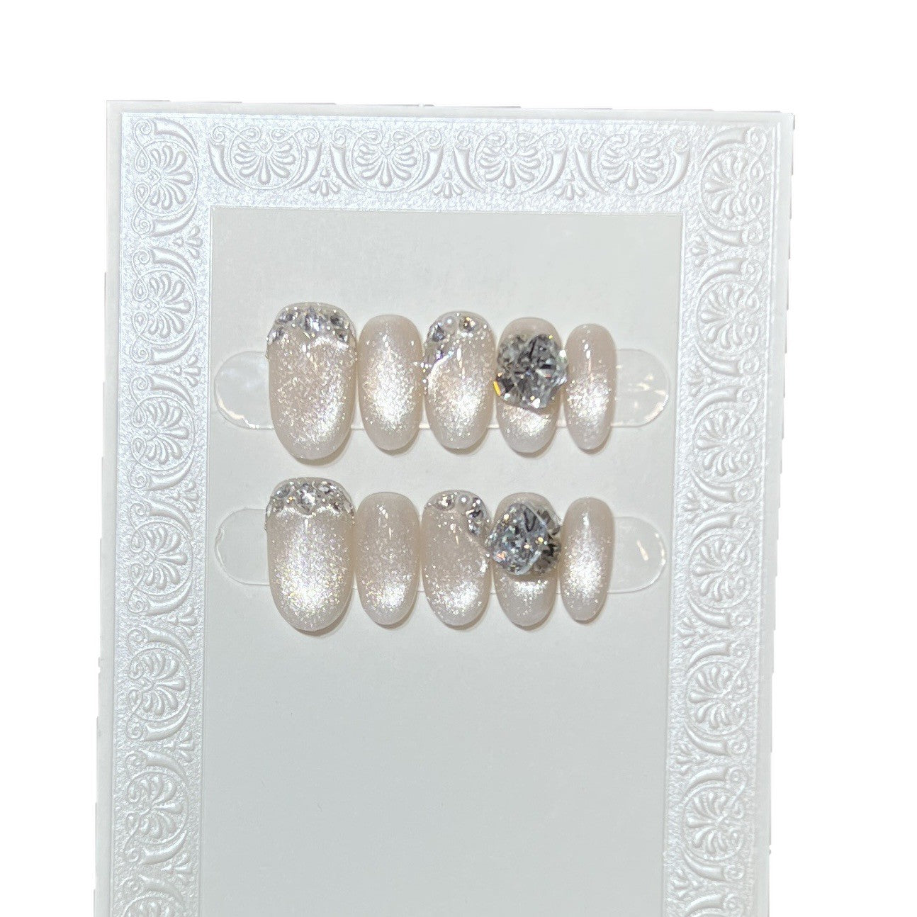 Luxus Edelstein Verzierten Press-On Nail Art Brehn