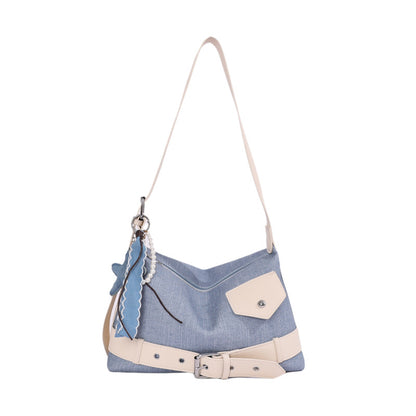 Lässige Denim-Schultertasche
