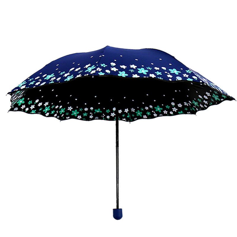 Damen Falt-Regenschirm mit detailliertem Floraldesign Brehn