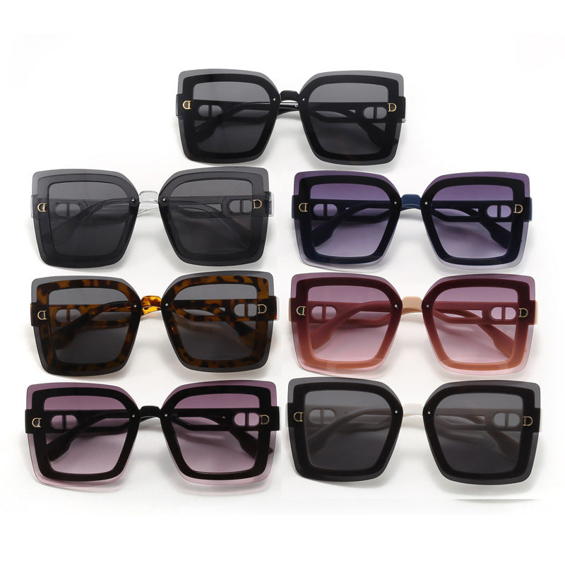 Damen modische oversized Sonnenbrille im geometrischen Design Brehn