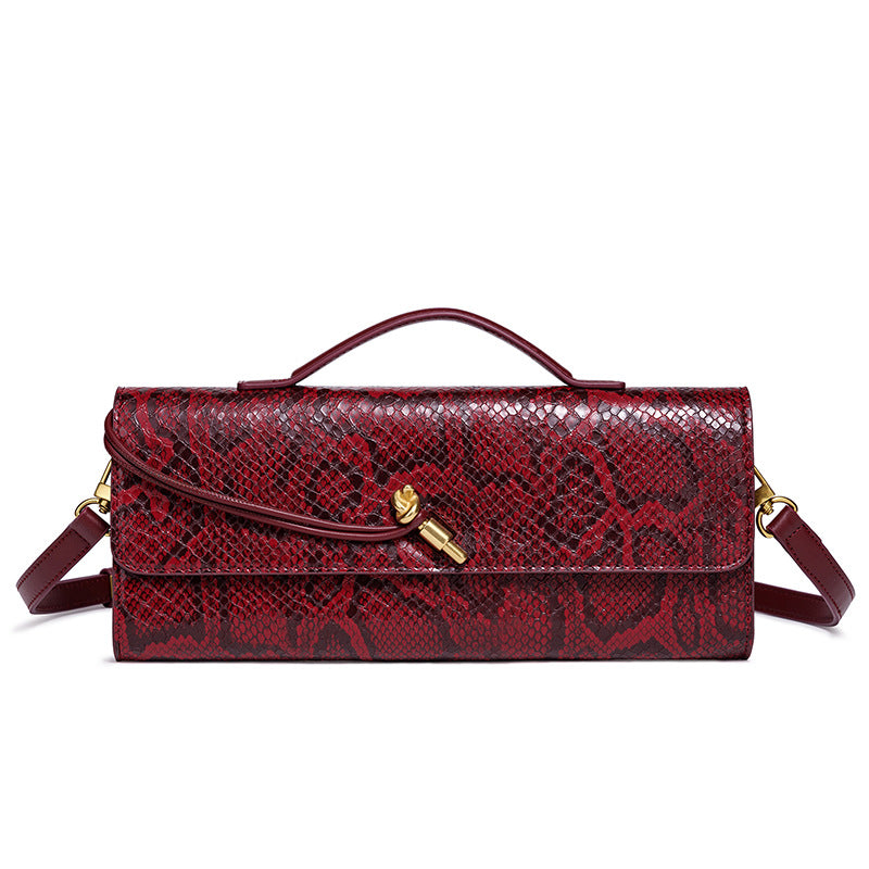 Prägung Schlangenprint Abend Clutch Brehn