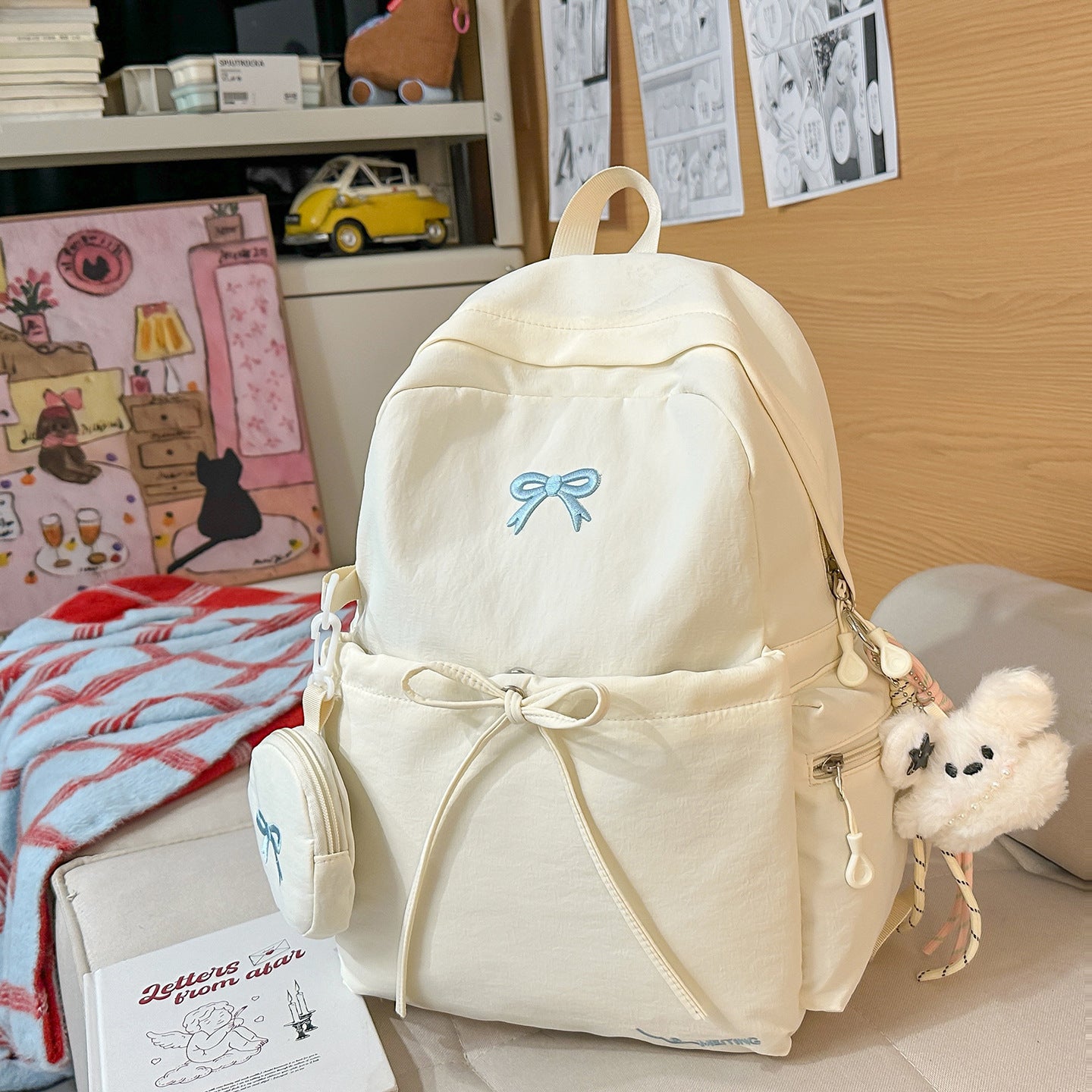 Rucksack mit Niedlichen Applikationen und Multifunktionalem Design Brehn