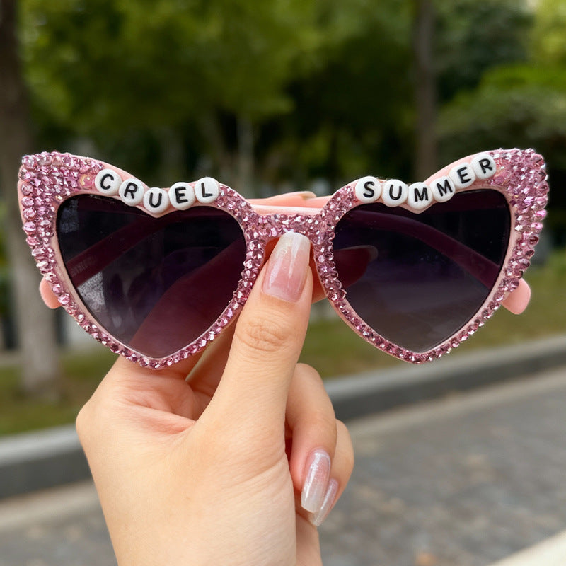 Herzrahmen Strass Sonnenbrille Brehn