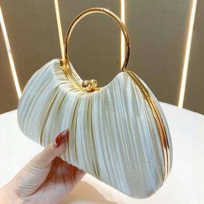 Luxuriöse plissierte abendliche Clutch