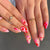 Kunstnagelset mit romantischen Herzmotiven und modernen Designs Brehn