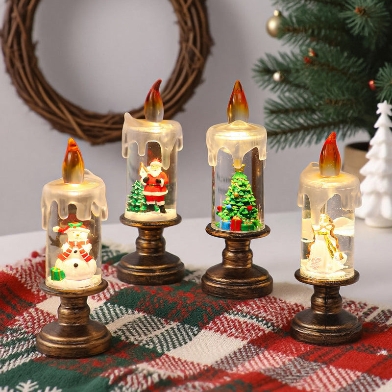 Nostalgische LED Weihnachtskerzen-Deko Brehn