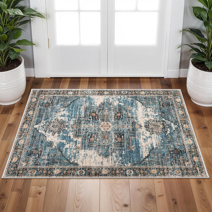 Vintage-inspirierter Boho-Teppich