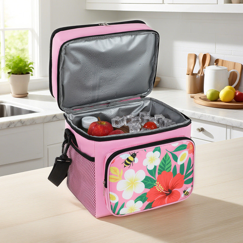 Isolierte Picknick-Kühltasche mit Stilvollem Blumendesign Brehn
