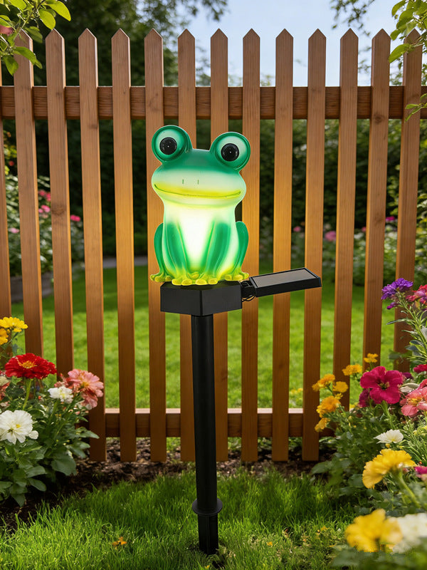 Verspielte solarbetriebene Eichhörnchen-Gartensteckerlampe mit integriertem Solarpanel und warmem LED-Glühen Brehn