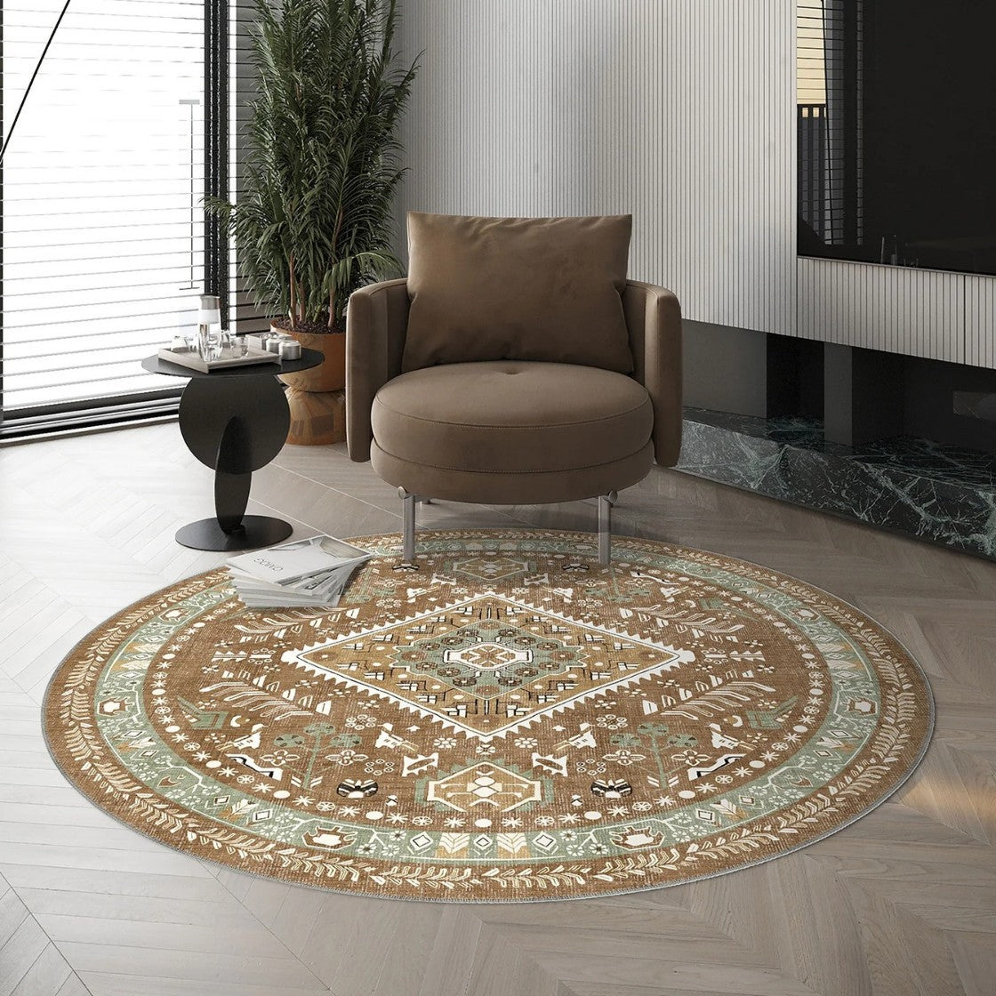 Vintage-inspirierter geometrischer Teppich
